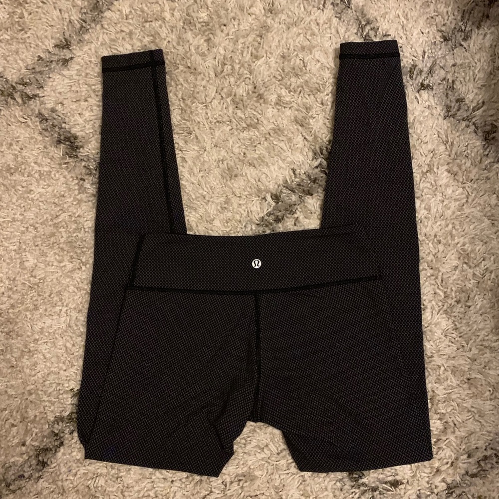 Lululemon Wunder Under Black/white Leggings